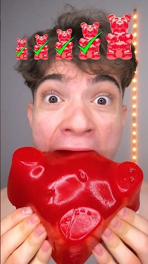 Tiny, Small, Giant Gummy Bear Challenge!? 🥵