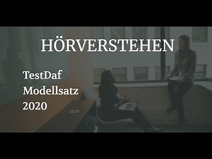TestDaF Listening Comprehension | Model Set / Model Test (2020)