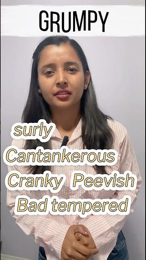 Synonyms of Grumpy / Synonyms /SSC CGL #education #youtubeshorts #synonyms #vocabulary#englishvocab