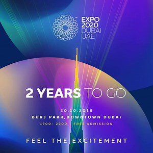 185K views · 5.5K reactions | Can you feel the excitement? Only 2 years to go until #Expo2020! Join us on October 20th at Burj Park, Downtown Dubai, for the big countdown. عيشوا التشويق! عامان على انطلاق #إكسبو2020 #دبي. احتفلوا معنا بالعد التنازلي يوم 20 أكتوبر في حديقة البرج، وسط مدينة دبي | Expo City Dubai | Facebook