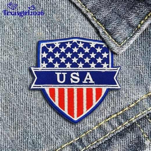 US Flag Shield Embroidered Patch, American Patriotic Military Tactical Logo Applique for Jackets Backpacks, Iron On, Sew On, Hook and Loop - Etsy