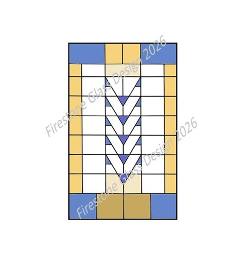 Prairie Style #7 Stained Glass Window Pattern - Etsy UK