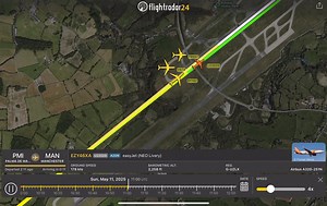 232K views · 645 reactions | What does a go around look like on Flightradar24? Here's a recent example from Manchester Airport. Learn more about go arounds here. https://www.flightradar24.com/blog/aviation-explainer-series/toga-party-how-go-arounds-work/ | Flightradar24.com | Facebook