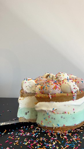 Double the cake, double the ice cream, double the fun! 🎉🍨 Introducing our latest indulgence—ice cream cakes that are as delicious as they are dreamy! Order them on our website to make your celebrations that much better! Order 72 hours in advance to make sure you secure your cake 🍰 #fyp #crumbsandcream #icecreamcake