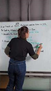 GCSE Physics - Stopping distances #myedspace #myedspacephysics #physics #hannahdoesphysics #gcses