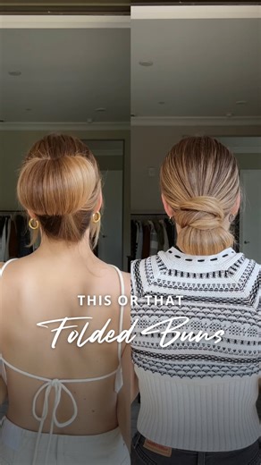 11M views · 30K reactions | Two easy bun ideas ‍♀️ Left or right?! #hair #hairtutorial #updo #hairstyles | Nichole Ciotti | Facebook