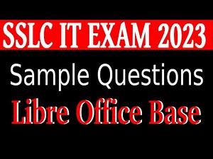 SSLC IT EXAM || DATABASE || Sample Questions