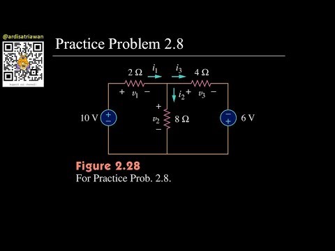 Practice Problem 2.8 - Fundamental of Electric Circuits (Sadiku) 5th Ed [English - Dark Mode]