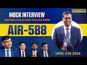 UPSC Final Result 2024 | UPSC Topper Abusaliya Khan Kulkarni Mock Interview | UPSC Topper Interview