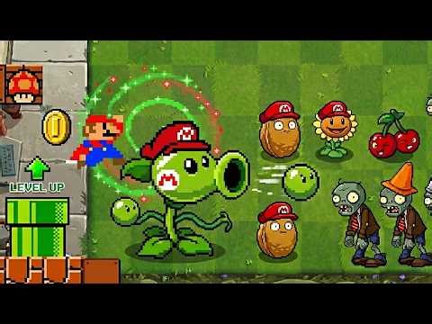 Super Mario but Mario Has EVERY Plants vs Zombies Power | Game Animation