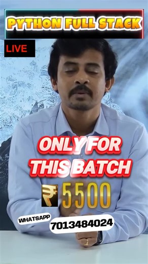 telugu web guru on Instagram: "Python full stack live training in telugu Batch starts from 5 Jan 2026 Mon-Fri : 8PM - 9:30PM Interested persons may whatsapp us @ 7013484024"