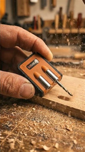 Miniature drill guide making hole #woodworking #rotaractpower #tools