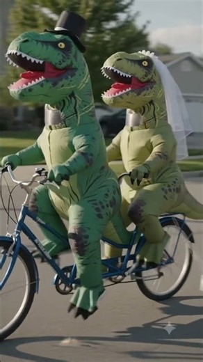🦖 Dinosaur Bride & Groom Just Got Married 😂💍