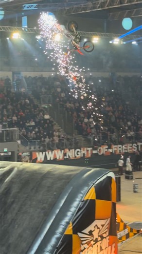97K views · 874 reactions | Pyro Tsunami Flip at Night of Freestyle | Luc Ackermann | Facebook