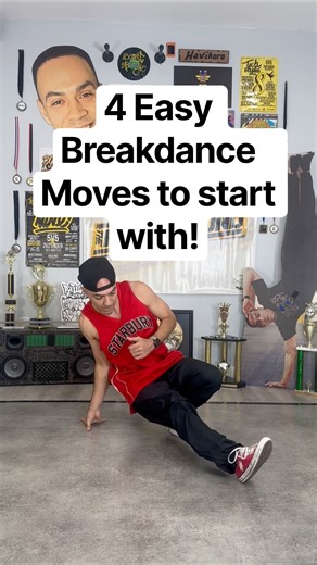 4 Easy Breakdance Moves for Beginners #breakdance #dance #dancemoves #bboy #breakdancing #bboys