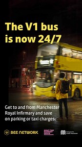 30 reactions | Get to the hospital at any time on the bus. The V1 bus service now runs all night, making your night time travel easier. | Bee Network | Facebook