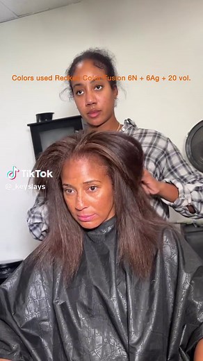 Save this formula We LOVE IT HERE!!! It's giving voluminous body & some. Colors used @redken color fusion in shades 6N & 6Ag applied with 20 volume done in a single process color. #brownhair #atlhair #osangeleshairstylist #atlhair #fyp›#brownhair #fyppppppppppppppppppppppp