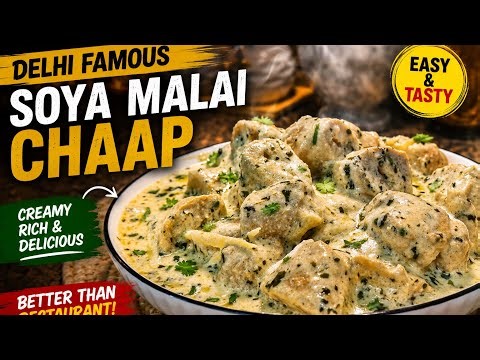 Creamy Delhi Style Soya Malai Chaap Recipe | Restaurant Style Veg Chaap at Home | Easy Indian Dinner