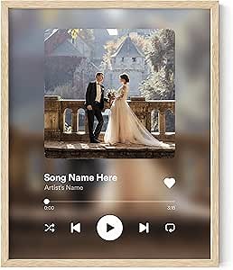HAUS AND HUES Custom Song Poster - Customize Your Favorite Song. Makes Great Gift for Anniversary, Wedding, Valentine's Day, Birthday and more! - Does NOT Play Music - Made in the USA (Unframed)