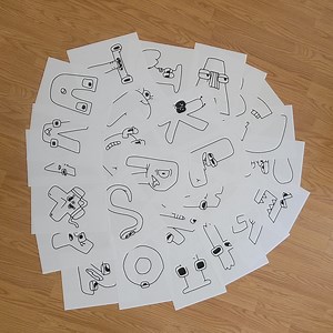 Alphabet Lore Coloring Pages Full Size Kids Activity Fun Drawing Arts and Crafts - Etsy