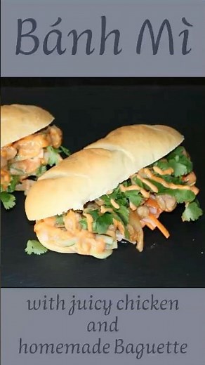 Homemade Chicken Bánh Mì 🥖 Better Than Takeout! #banhmi #vietnamesefood #streetfood