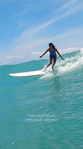 Oahu Surf School 🏄🏽‍♀️ We offer lessons for beginner & intermediate surfers ! Here we have Ann working on her cross step! Come join us! #oahusurfschool #surf #learntosurfoahu #hawaii #waikiki #hawaiian #hawaiitok #savetheocean #supportlocal #surfgirls