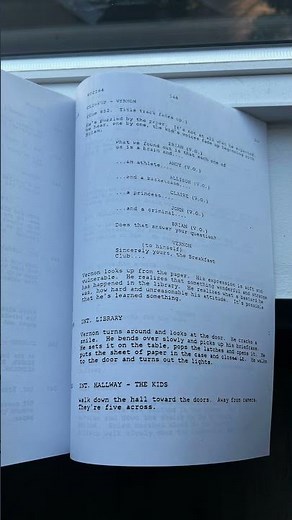The breakfast club script in my hands 🫶🏽🥹🥳 #fyp #youtubeshorts