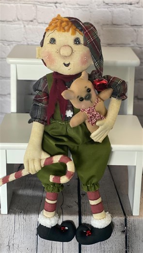 Handmade Christmas Elf Doll: Whimsical Shelf Sitter, Holiday Decor - Etsy