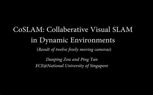CoSLAM Collaborative Visual SLAM in Dynamic Scenes (12 cameras)