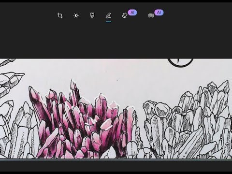 Using Windows photo editor to choose which lines to cover with white posca or gel pen