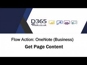 OneNote Action: Get Page Content