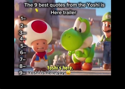 The 9 best quotes from the Yoshi is Here trailer🦖🎥👀