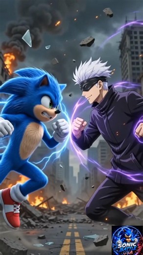 SONIC vs GOJO — The Ultimate Speed vs Power Battle! ⚡💙🔥 #shorts