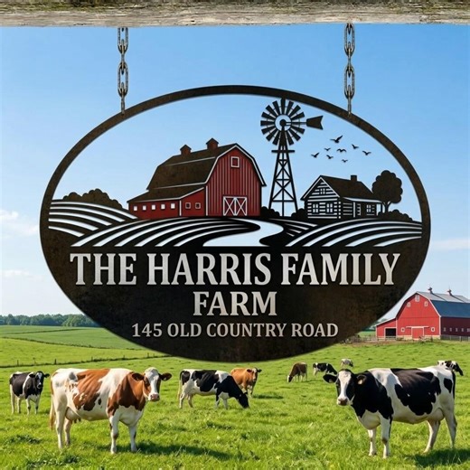 Personalized Farm Metal Sign, Custom Family Farm Sign, Rustic Barn Farmhouse Decor, Country Farm Entrance Sign - Etsy
