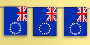 Cook Islands Flag Display Bunting