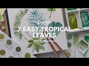 How to Paint Tropical Leaves | 20-Minute Watercolor Tutorial