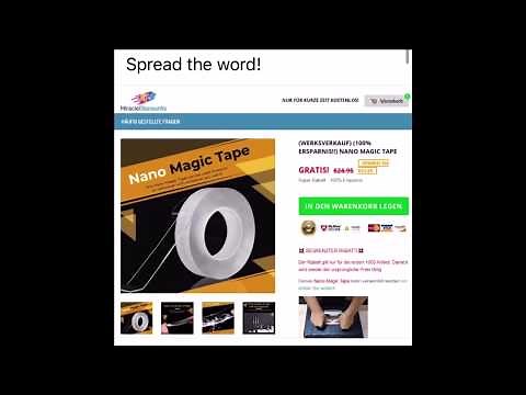 Beware of Nano Magic Tape Scam from Spend Savers/The Cooler Place found on Facebook