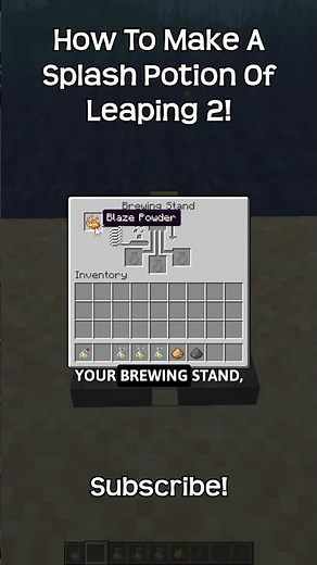 How To Make A Splash Potion Of Leaping 2 In Minecraft?!