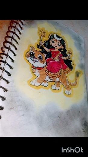 navratri spacial drawing|| 3/9 #chandraghantamata #jaimatadi #matarani #navratri #asthetic