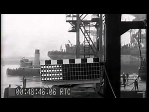 Launching of the USS Alabama BB-60