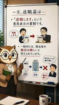 🦉 フクロウさんの20時解説9割が勘違いしている『退職願と退職届の違い』