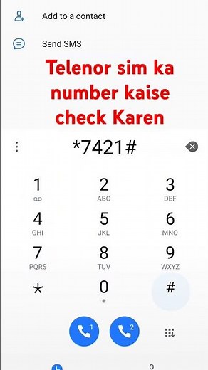 telenor ki sim Ka Number check karnay Ka tarika | how to check telenor SIM number #shorts