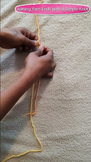 Need to join two yarns? Here's the easiest knot method I use-perfect for beginners! #crochettips