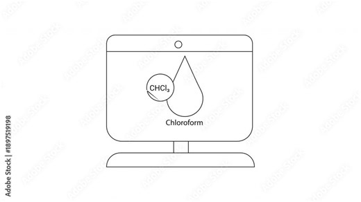 Chloroform Molecule Display - Science Education and Chemical Structure.
