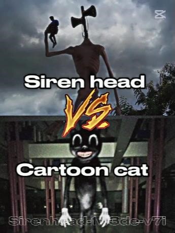 Siren head vs cartoon cat #trevorhenderson