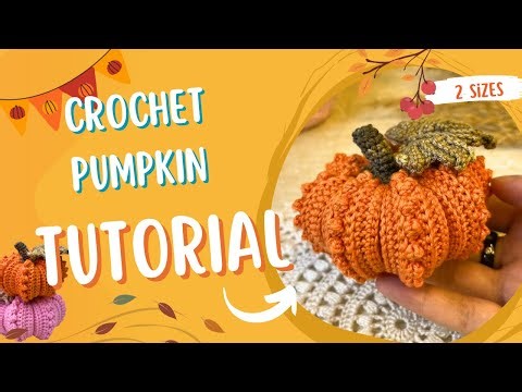 Crochet pumpkin tutorial 🎃 How to crochet pumpkin ༄˖°.🍂.ೃ࿔*:･🎃 Halloween crochet