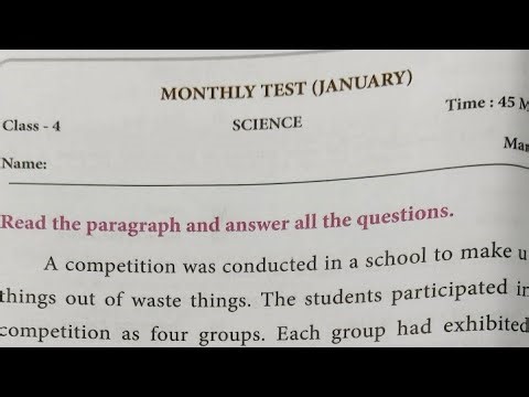 EE 4th standard science term 3 workbook answers monthly assessment