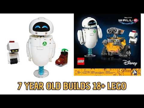 7 Year Old Builds 18+ LEGO EVE 43279 | Timelapse (M-O & Boot, WALL•E Set)