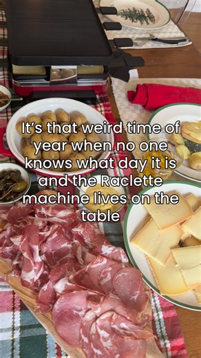 Raclette is the perfect holiday food. Basically a hot cheese and charcuterie board, made for low fuss and high fun dinners with loved ones. Traditionally served at ski resorts in the Alps, in France Raclette is a popular New Year’s Eve dish, even if there isn’t a ski hill in sight! I love Raclette for dinner parties as it is low-prep and everyone gets in on the action. Comment “recipe” below and I will dm you the step by step recipe on how to make Raclette at home (even without a raclette machin