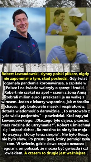 Robert Lewandowski i darowizna w czasie pandemii!
